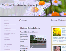 Tablet Screenshot of marshallanderleweinfuneralhome.com